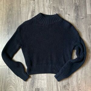Divided Black Cable Knit Sweater Size Small